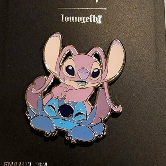 Loungefly Disney Lilo & Stitch Angel and Stitch Squish Enamel Pin NEW - Picture 7 of 10